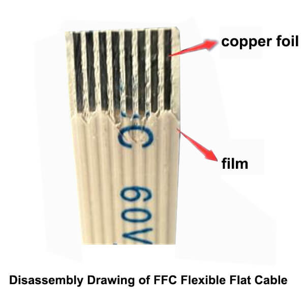 Disassembly drawing of FFC flexible flat cable